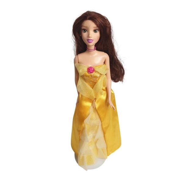 Disney Princess Belle Doll Beauty & the Beast With Yellow Gown & Long Brown Hair - Picture 1 of 5